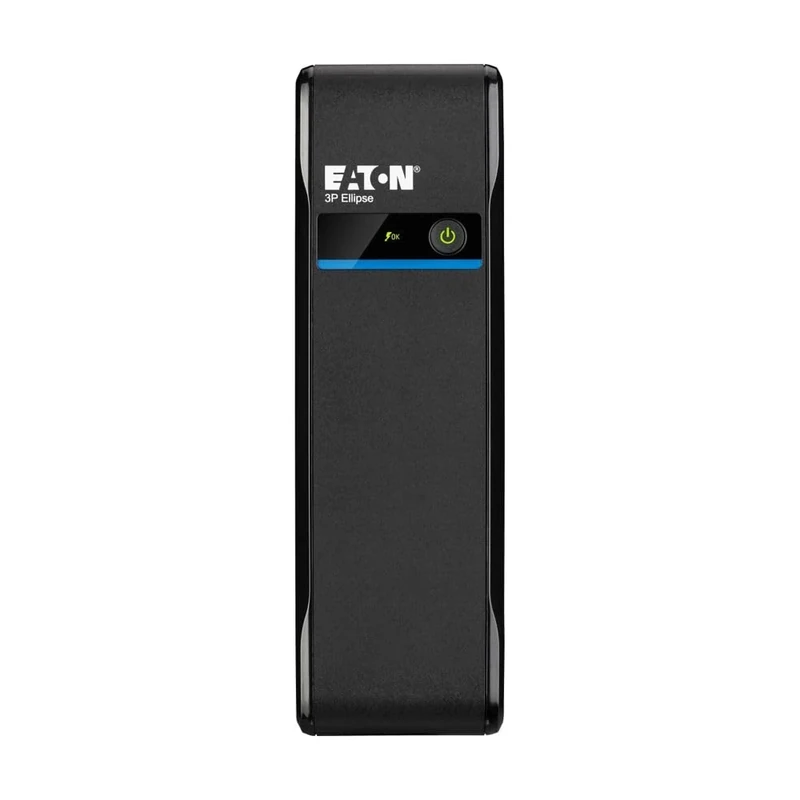 Eaton Serie Ellipse 3P UPS 3P700I – 700VA/420W silent compact backup, 4 IEC C13 outlets (3 battery + surge, 1 surge‑only), lightning protection, Black (B0F4BSR31R)