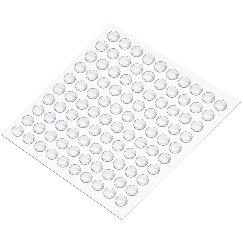 nuoshen 100 Pcs Clear Rubber Feet, 10 * 3mm Adhesive Bumper Silicone Pads Sound Dampening Bumpers Self Stick Transparent Furniture Buffer Pads for Furniture Glass Tables Door