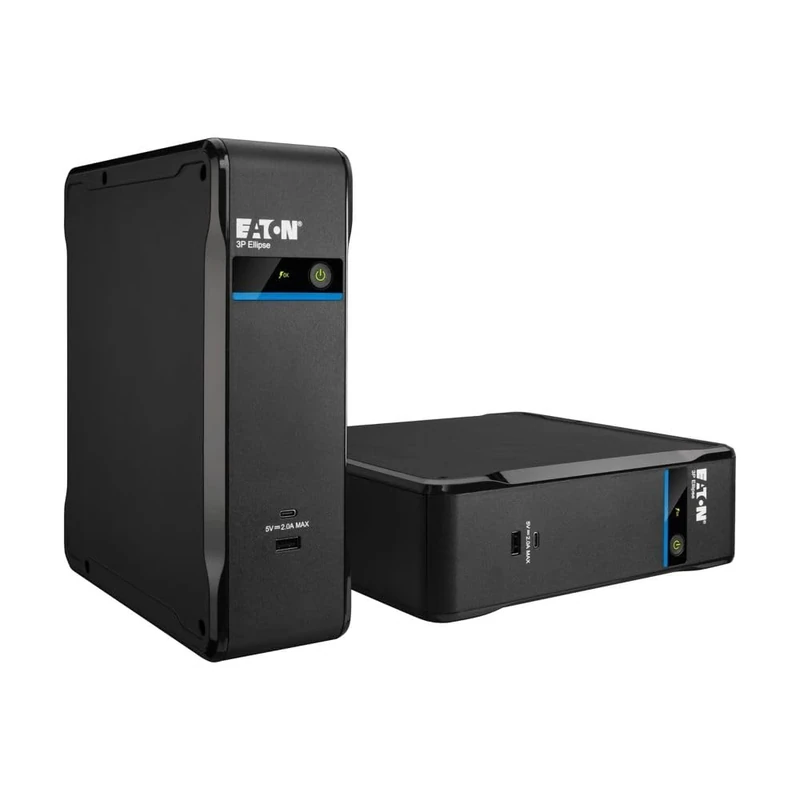 Eaton UPS 3P Ellipse (3P700UD) – Off-Line Uninterruptible Power Supply – 700VA/420W – 3 Schuko outlets (battery + surge)+1 Schuko outlet(surge only) – 2 charging ports(USB-A & USB-C) – Silent – Black