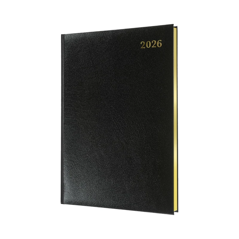 Collins - Management - Quarto 2026 12 Month Calendar Year Planner, Week-To-View with Appointments Diary - Black (QB7.99-25)