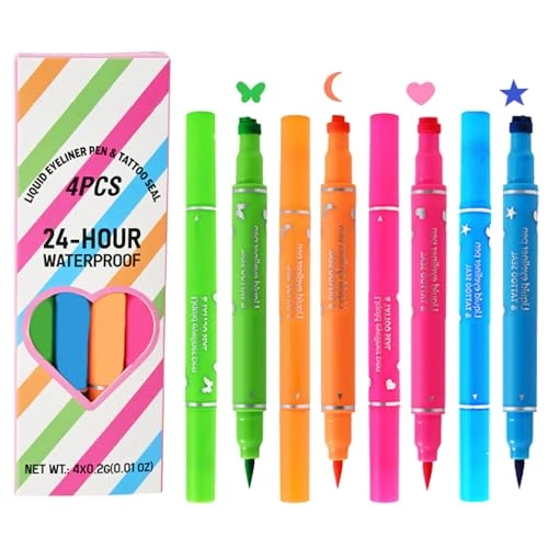 Generique Double Ended Eye Liner Set of 4 - Waterproof Travel