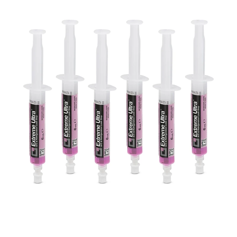ERRECOM Extreme Ultra - 6 x 6mL, Air Conditioning and Refrigeration Leak Stop for Vehicle A/C Systems, adapters not Included
