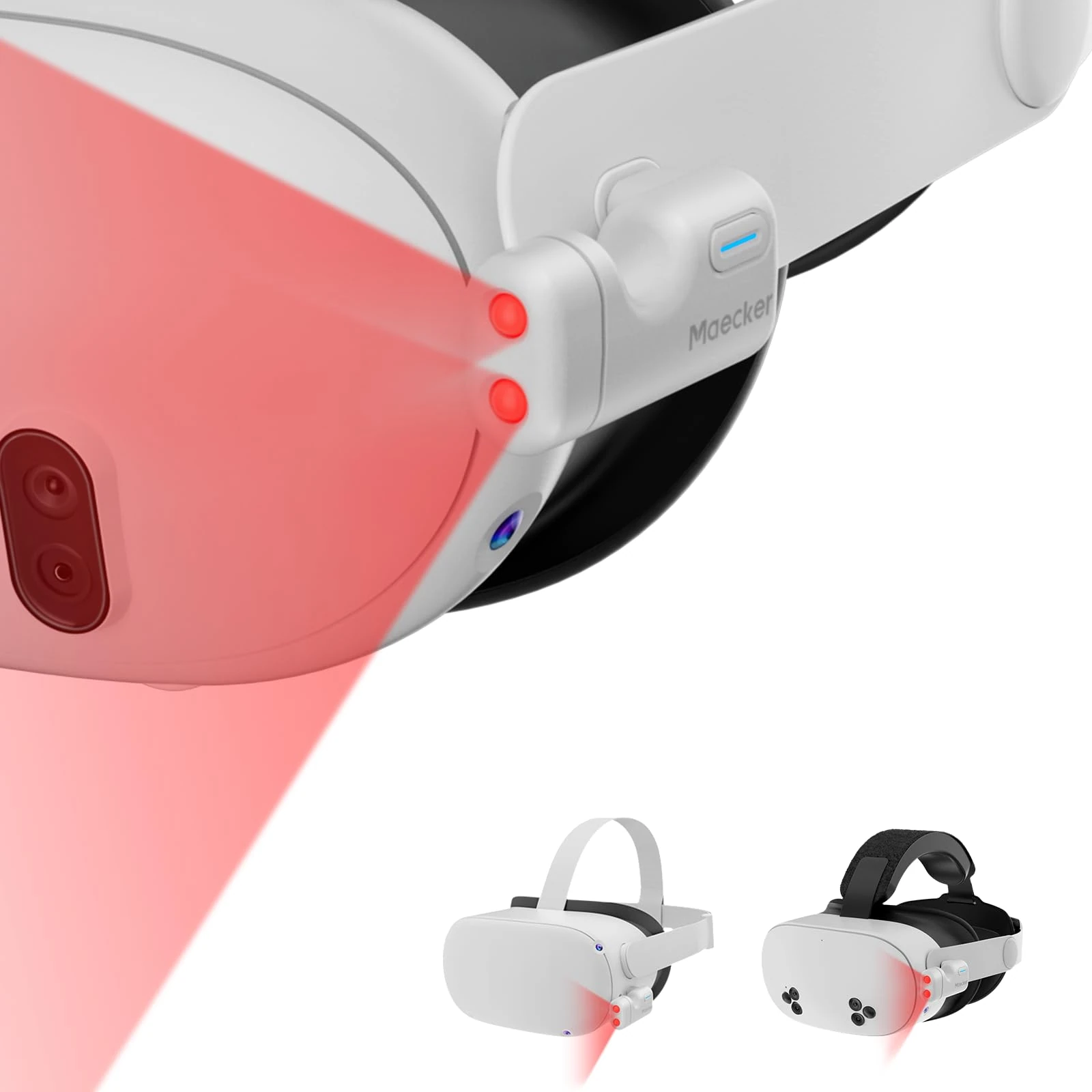 Maecker vr Ir Light Compatible for Quest 3/3S/2 Infrared Illuminator Sensor Tracking in Dark for Quest 3S/3/2 Accessories