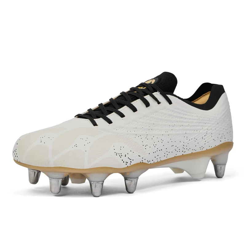 Canterbury Adult Unisex Stampade Ground Break Elite Soft Ground Boots, White, 6 UK