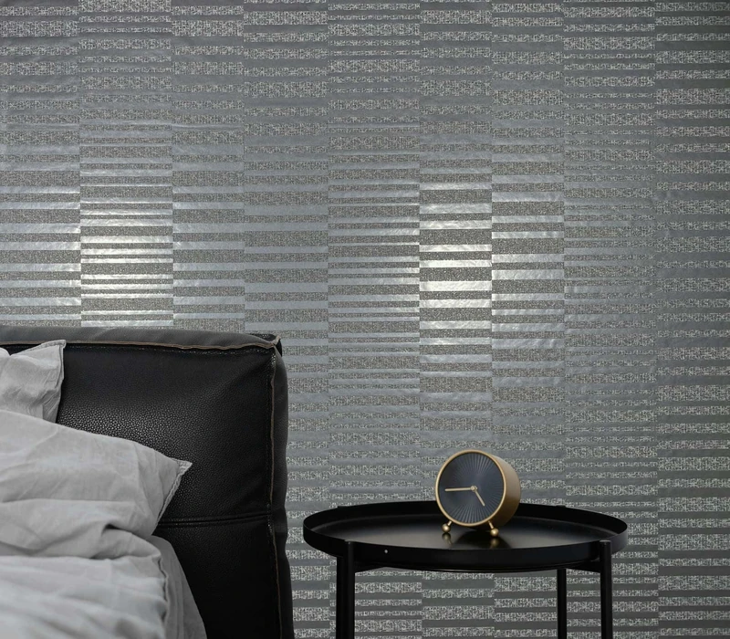 Marburg Wallpaper Grey Silver Shiny Stripes Modern for Living Room Bedroom Kitchen 10.05 x 0.53