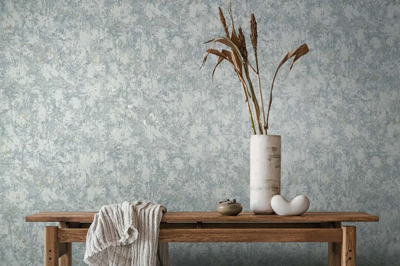 Marburg Wallpaper Grey Blue Concrete Look Plain Structure Modern for Living Room Bedroom Kitchen 10.05 x 0.53 cm