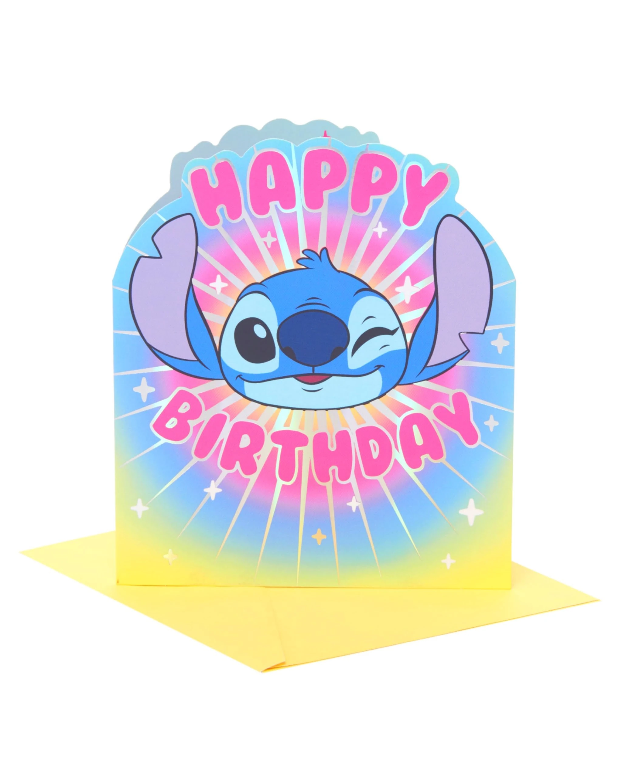 UK Greetings Disney Lilo & Stitch Birthday Card for Boys/Girls - Stitch's Face Design