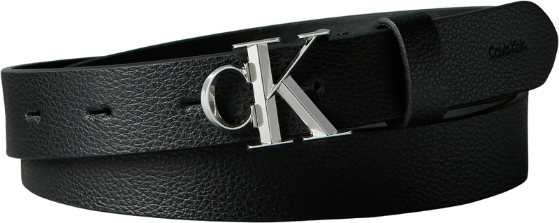 Calvin Klein Women's FACET CK BUCKLE PEBBLE STRAP 25M LV04F7060G Belts, BLACK (BLACK/ANTIQUE NICKEL), 70 - Image 1