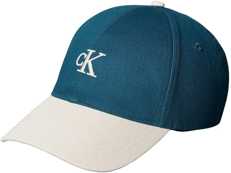 Calvin Klein Men's Monogram EMB Colorblock Baseball LV04G5000G Cap, Blue (Atlantic Deep), One Size