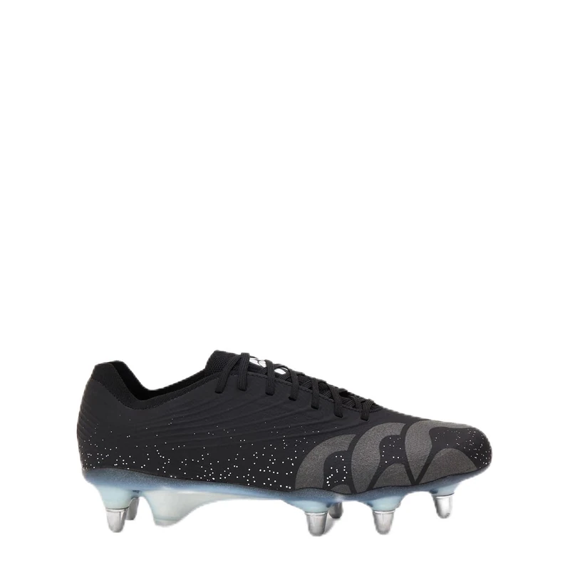 Canterbury Adult Unisex Stampade Ground Break Elite Soft Ground Boots, Black/Silver, 13 UK