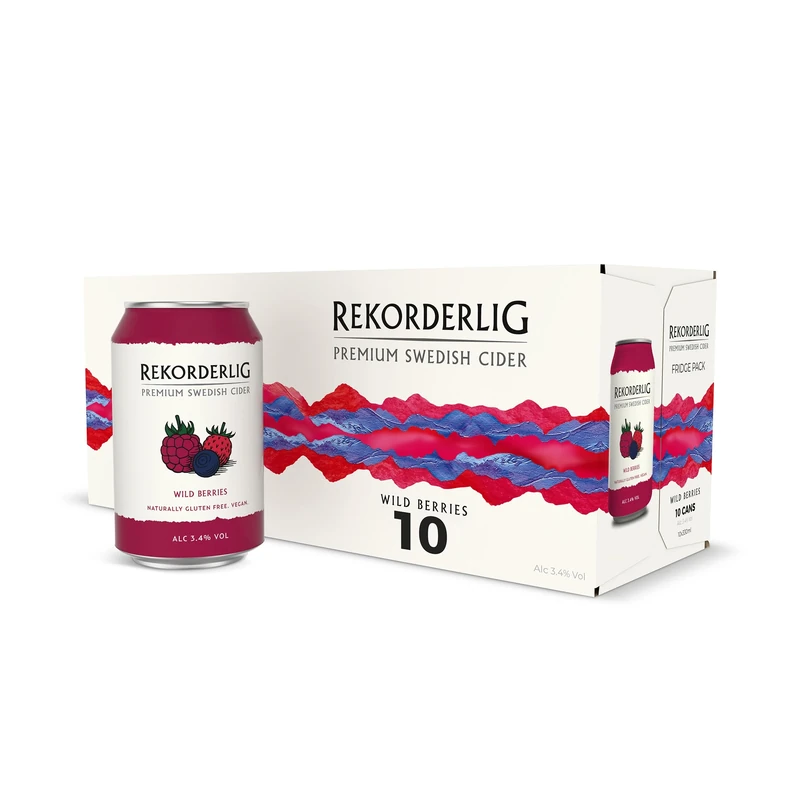 Rekorderlig Premium Wild Berries Cider 10 x 330 ml (cans)