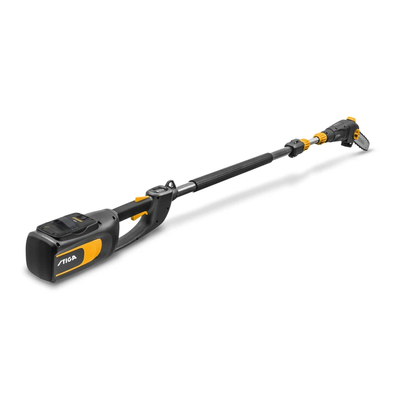STIGA PS 700e Battery Pole Pruner, 48 V, 25 cm – 450 W Motor, 30 Min Runtime, Batt. Not Incl. – Telescopic Reach to 2.73 m, Soft-Touch Grip for Pruning Trees