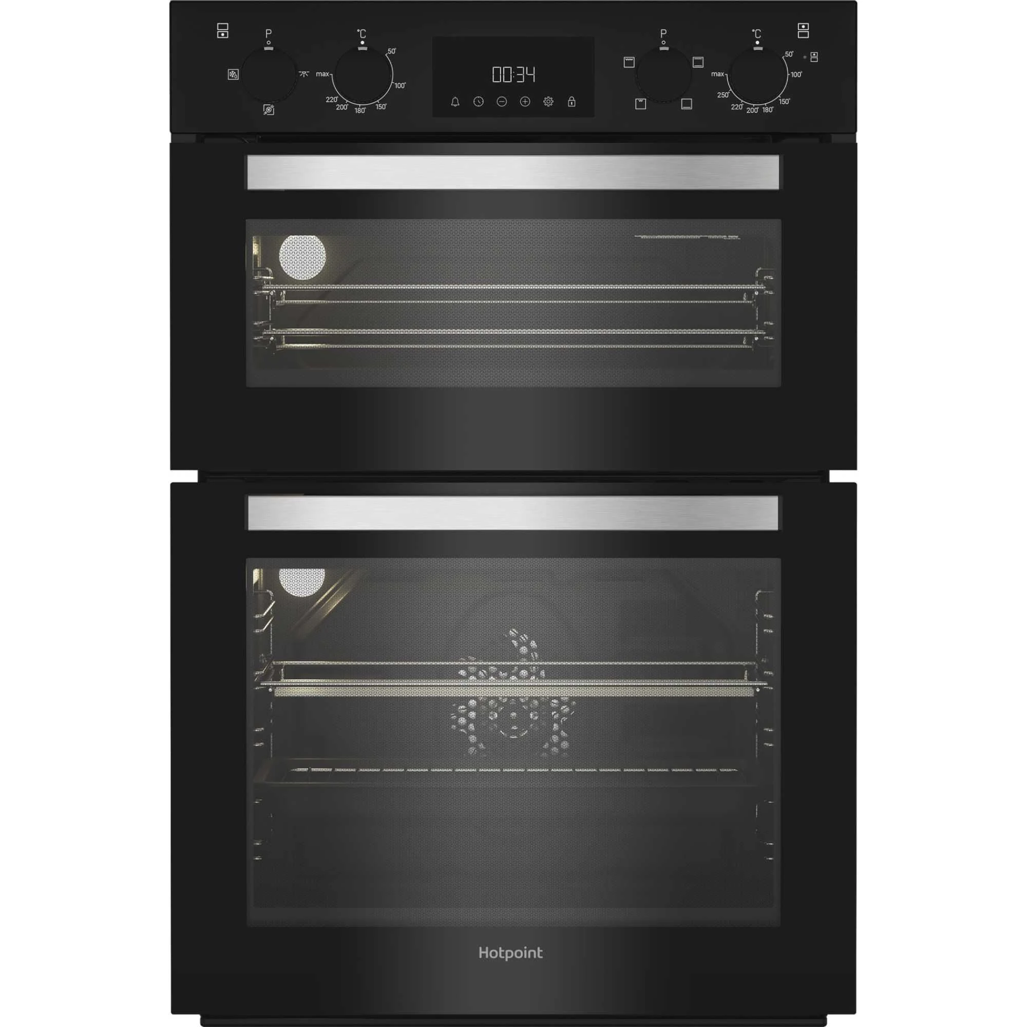 Hotpoint DIH 10D B Built-In Double Oven - Black
