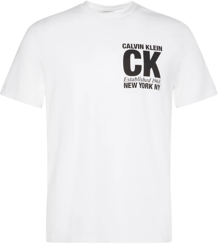 Calvin Klein Men's SS 30s WHSL SP CK Corner Graphic LV04RE819G, White, XS