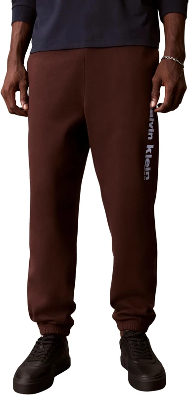 Calvin Klein Men's Retro Graphic Jogger LV14LE252G, Brown, S