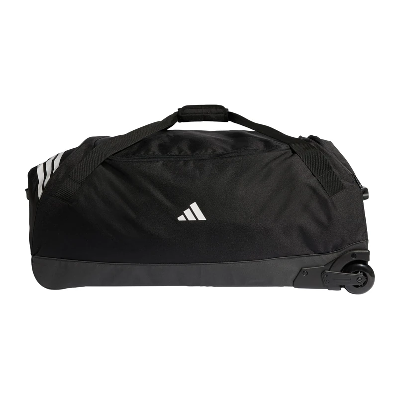 adidas Unisex Tiro Trolley Team Bag with Wheels Extra Large Carrier Bag Case, Black/White, One Size