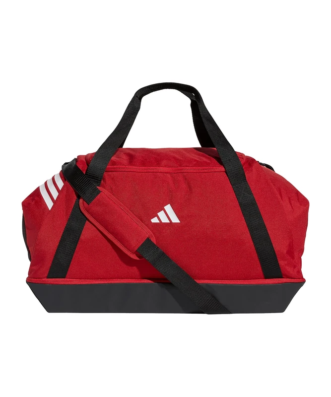 adidas Unisex TIRO Duffle Bag Large with Bottom Compartment, Team Power red 2/White, One Size