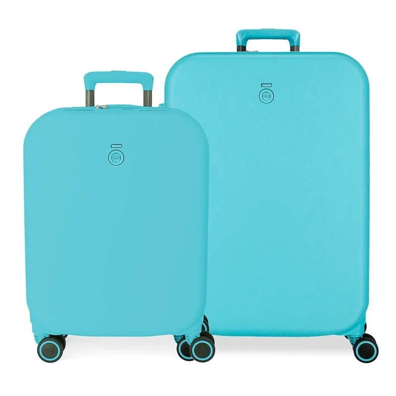 Enso Annie Suitcase Set Blue 55/70 cm Rigid 2.8 kg TSA Lock ABS 2.8 kg 138LExtensible Hand Luggage, Blue, One Size, Suitcase Set