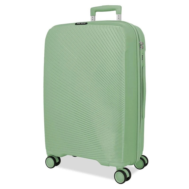 ROLL ROAD Orbit Large Suitcase Green 48x75x28cm Hard Mount 4kg TSA Lock Polypropylene 4kg 88,8L, Green, One Size, Large Suitcase
