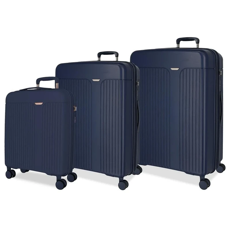 Movom Suitcase Set Blue 55/68/78 cm Rigid 11.4 kg TSA Closure Polypropylene 11.4 kg 217 LExtensible Hand Luggage, Blue, One Size, Suitcase Set