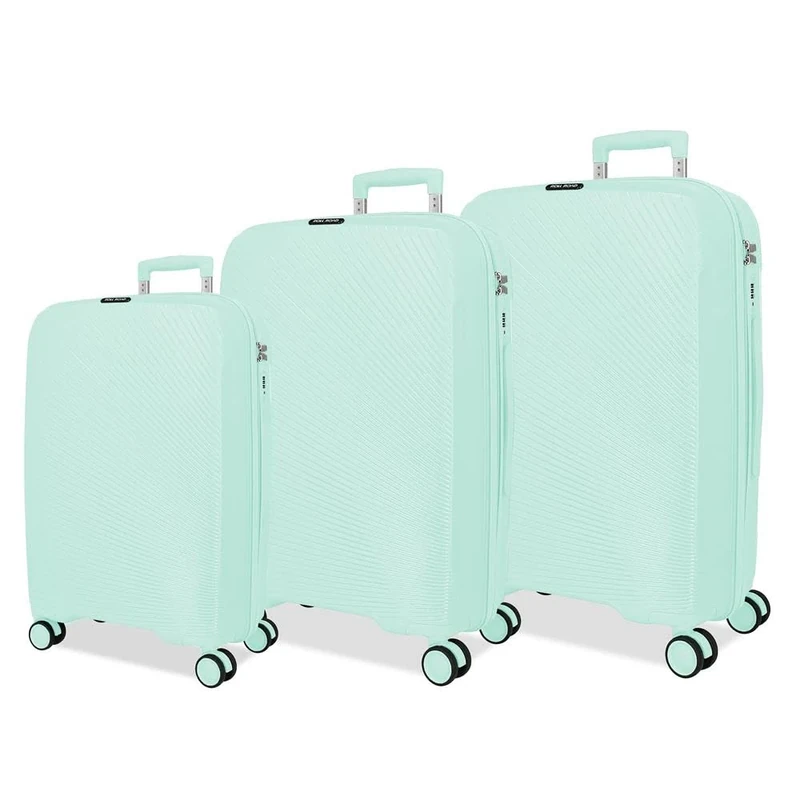 ROLL ROAD Orbit Luggage Set Blue 54/64/75 cm Rigid 9.6 kg TSA Closure Polypropylene 9.6 kg 183L Hand Luggage, Blue, One Size, Suitcase Set