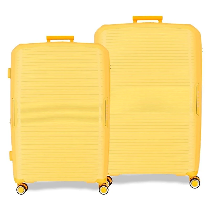 Movom Inari Luggage Set Yellow 68/78 cm Rigid 8 kg TSA Closure Integrated Polypropylene 8 kg 189L Extendable, Lemon Tree, One Size, Suitcase Set