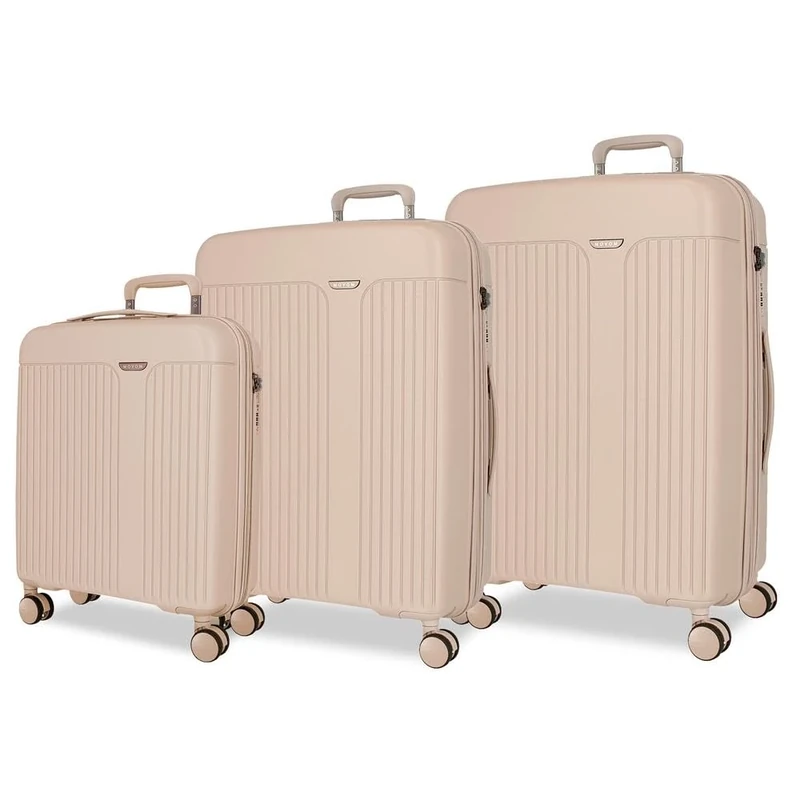 Movom Luggage Set Beige 55/68/78 cm Rigid 11.4 kg TSA Closure Polypropylene 11.4 kg 217 LExtensible Hand Luggage, Beige, One Size, Suitcase Set