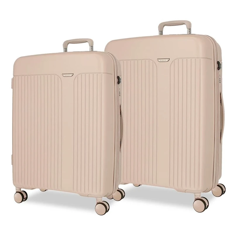 Movom Luggage Set Beige 68/78 cm Rigid 8.6 kg TSA Closure Polypropylene 8.6 kg 180 LExtensible, Beige, One Size, Suitcase Set