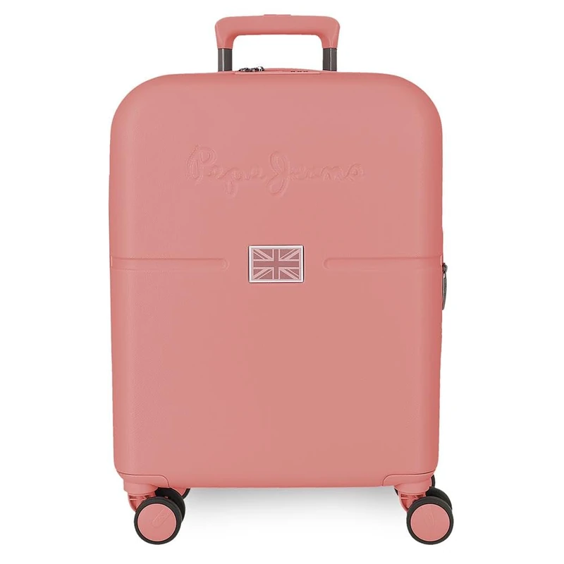 Pepe Jeans Accent Cabin Suitcase Pink 40x55x20 cm Rigid 2.8 kg TSA Lock ABS 2.8 kg 37LExtensible Hand Luggage by Joumma Bags, Pink, One Size, Cabin Suitcase