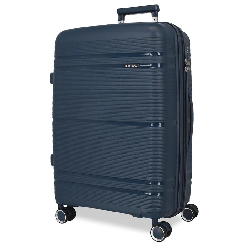 Roll Road Universe Large Suitcase Blue 50 x 75 x 29 cm Rigid 4.1 kg TSA Closure Polypropylene 4.1 kg 96 LExtensible, Blue, One Size, Large Suitcase