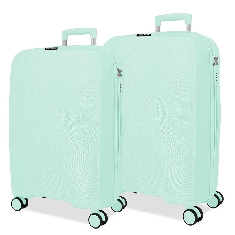 ROLL ROAD Orbit Suitcase Set Green 64/75 cm Rigid 7.1 kg TSA Lock Integrated Polypropylene 7.1 kg 145.8L, Green, One Size, Suitcase Set
