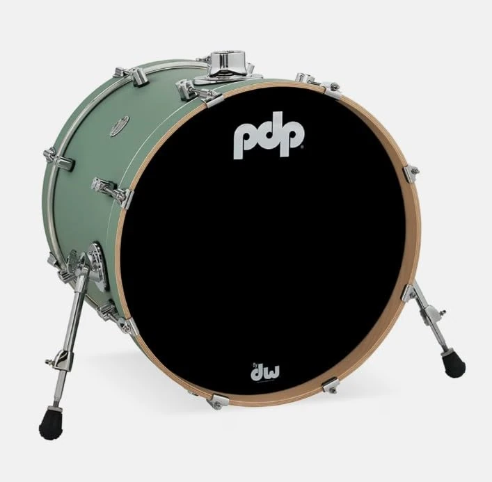 Pacific Drums Concept Maple Bass Drum, 20" x 16", Satin Seafoam Finish Ply