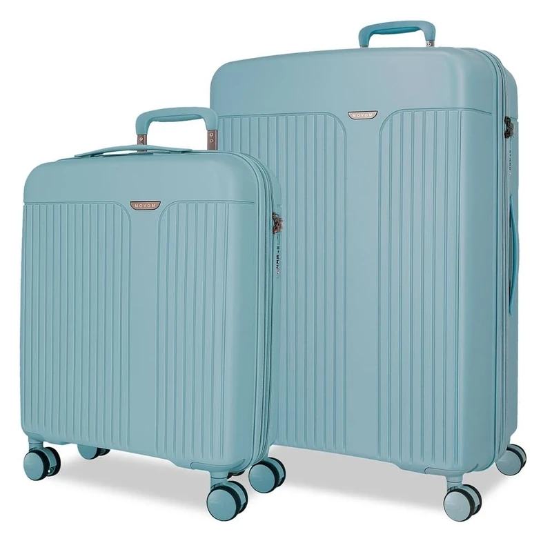 Movom Suitcase Set Blue 55/68 cm Rigid 6.7 kg TSA Closure Polypropylene 6.7 kg 109 LExtensible Hand Luggage, Blue, One Size, Suitcase Set