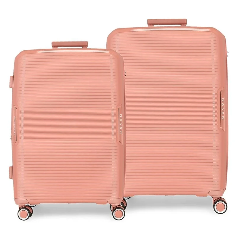 Movom Inari Suitcase Set Pink 68/78 cm Rigid 8 kg TSA Closure Integrated Polypropylene 8 kg 189L Extendable, Pink, One Size, Suitcase Set