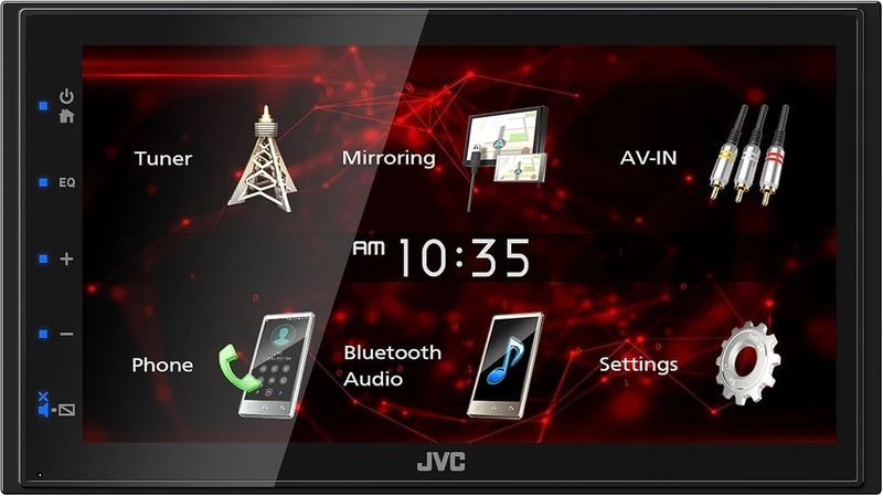 JVC KW-M180BT Digital Media Receiver, 6.8-inch Display, Bluetooth Audio, USB, AV-IN, Phone Connectivity
