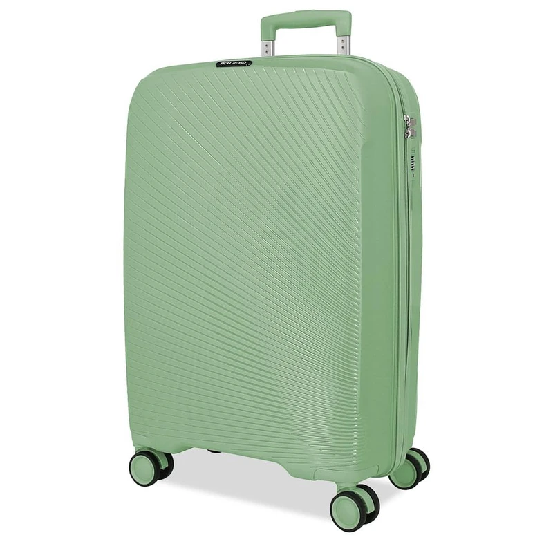 ROLL ROAD Orbit Cabin Suitcase Green 37 x 54 x 20 cm Rigid 2.5 kg TSA Closure Polypropylene 2.5 kg 37.2L Hand Luggage, Green, One Size, Cabin Suitcase