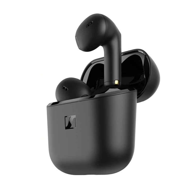 Sennheiser ACCENTUM Open Wireless Earbuds - Open Ear Buds Design, Dynamic Sound & Bluetooth 5.3, IPX4 Splash Protection, Up To 28HR Playtime, USB-C Charging Case, For Music, Phone Calls, Travel, Black