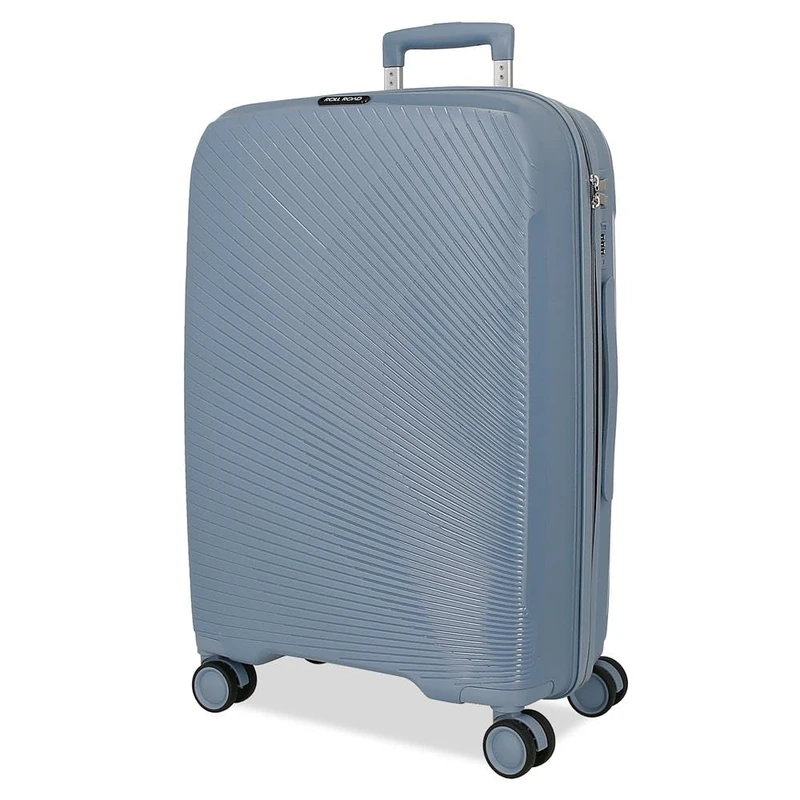 ROLL ROAD Orbit Large Suitcase Blue 48x75x28cm Hard Mount 4kg TSA Lock Polypropylene 4kg 88,8L, Blue, One Size, Large Suitcase