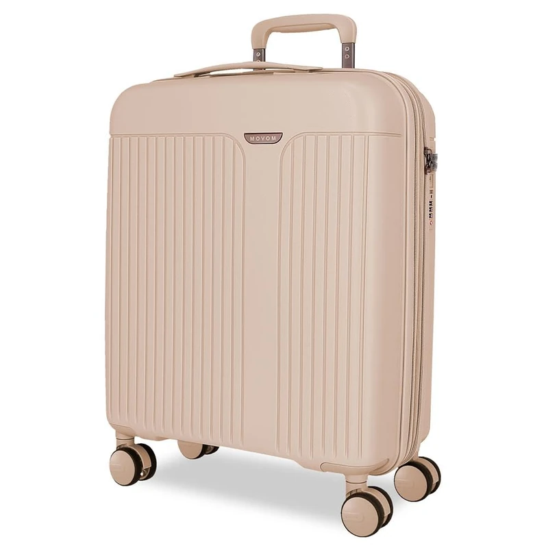 Movom Cabin Suitcase Beige 40 x 55 x 20 cm Rigid 2.8 kg TSA Closure Polypropylene 2.8 kg 44 x Tensible Hand Luggage, Beige, One Size, Cabin Suitcase