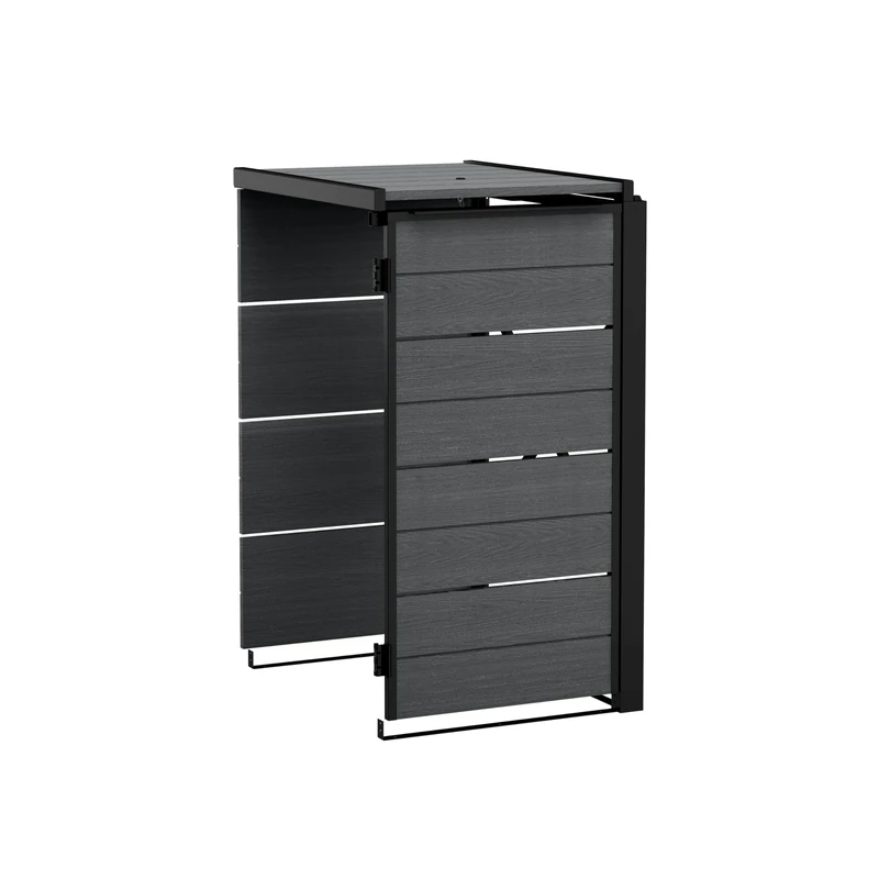 Keter Bin Hideaway Extension Kit | Fits 240L Wheelie Bins | Evotech Wood-Look Finish | Weatherproof & Maintenance-Free | Steel Frame | For Use with Keter Hideaway Base Unit