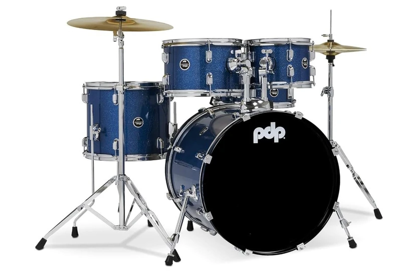 Pacific Drums Center Stage 5-Piece Drum Kit, 20" x 15" Bass Drum, Royal Blue