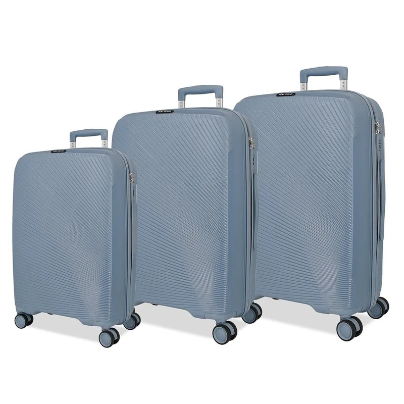 ROLL ROAD Orbit Luggage Set Blue 54/64/75 cm Rigid 9.6 kg TSA Closure Polypropylene 9.6 kg 183L Hand Luggage, Blue, One Size, Suitcase Set