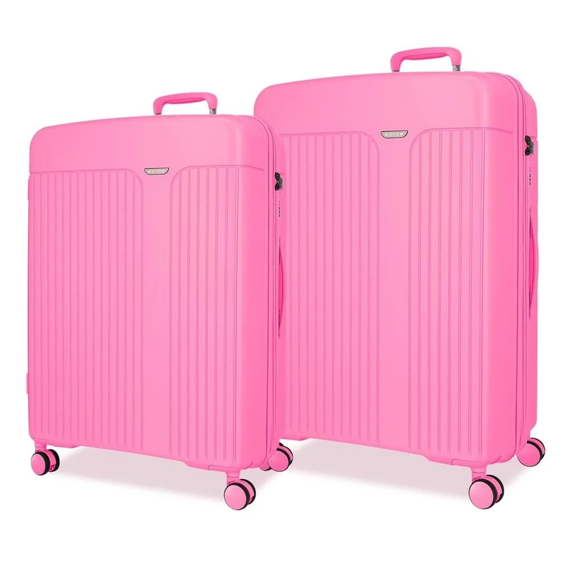 Movom Suitcase Set Pink 68/78 cm Rigid 8.6 kg TSA Closure Polypropylene 8.6 kg 180 LExtensible, Pink, One Size, Suitcase Set