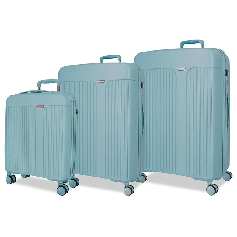 Movom Suitcase Set Blue 55/68/78 cm Rigid 11.4 kg TSA Closure Polypropylene 11.4 kg 217 LExtensible Hand Luggage, Blue, One Size, Suitcase Set
