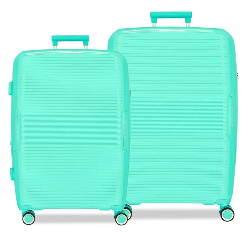 Movom Inari Suitcase Set Blue 68/78 cm Rigid 8 kg TSA Closure Integrated Polypropylene 8 kg 189L Extendable, Blue, One Size, Suitcase Set