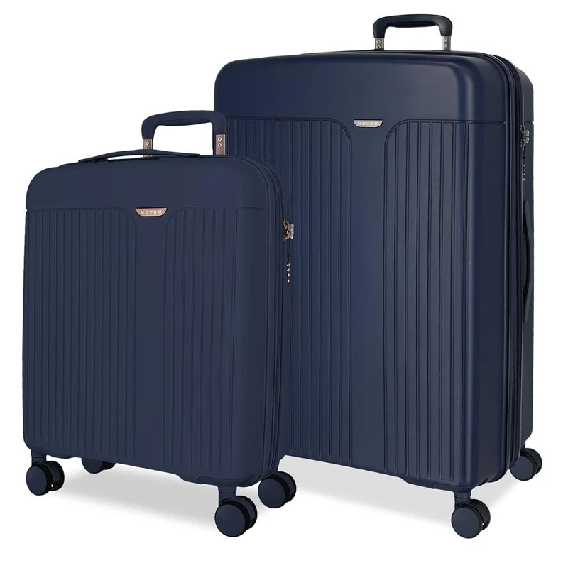 Movom Suitcase Set Blue 55/68 cm Rigid 6.7 kg TSA Closure Polypropylene 6.7 kg 109 LExtensible Hand Luggage, Blue, One Size, Suitcase Set