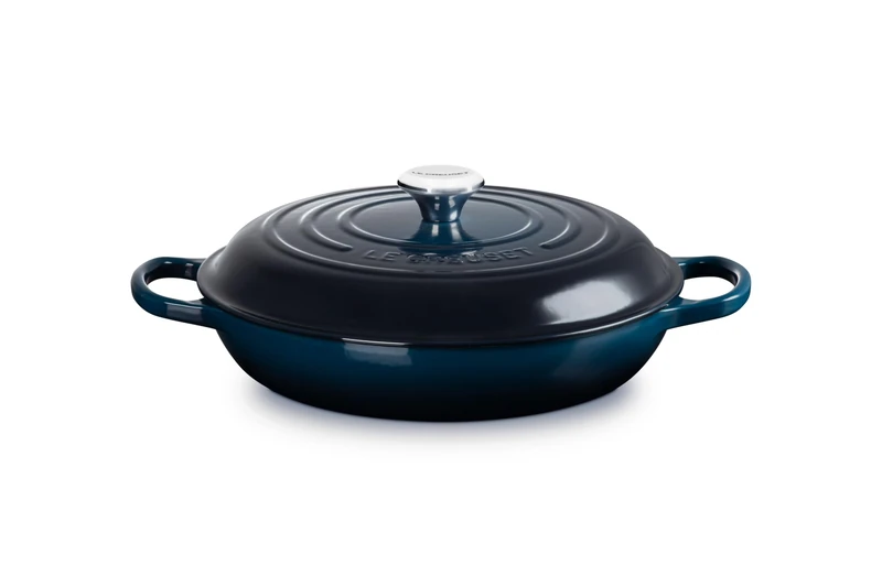 Le Creuset Signature Enamelled Cast Iron Shallow Casserole, 30 cm, Nuit