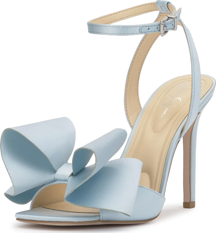 Jessica Simpson Women's Olivine Heeled Sandal, Light Blue, 6 UK