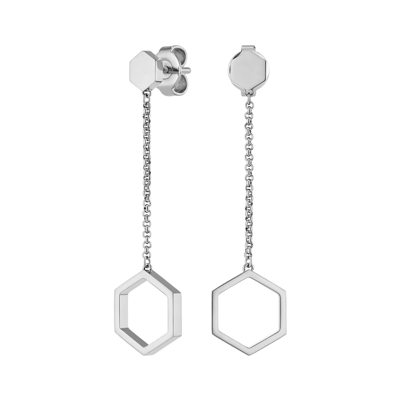 Olivia Burton Women's HONEYCOMB CLASSIC Collection Dangle & Drop Earrings in Stainless Steel with Hexagonal Charms - 24100309