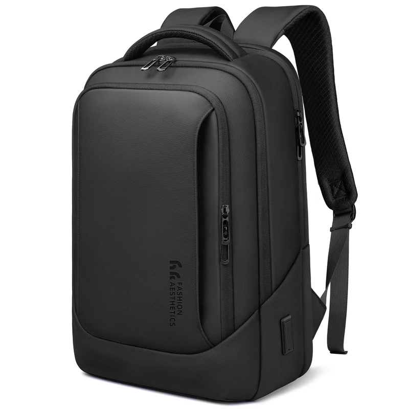 Laptop Backpack for Men,17.3 Inch Large Laptop Rucksack Bag with Charging Port,Lightweight Computer Work Bag,Anti Theft Business Backpack,Water-Resistant Casual Daypack for Travel Office College-Black